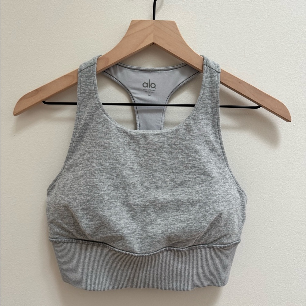 ALO Yoga Heather Gray Sports Bra